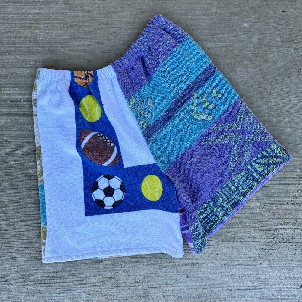 Upcycled Beach Towel Shorts S/M